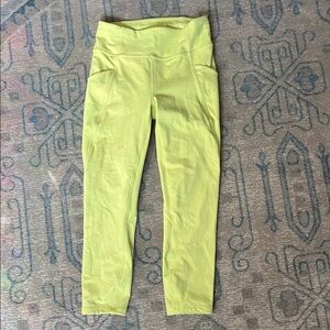 Lululemon Bright Neon Yellow High-Waisted Leggings